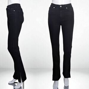 Super Cute Slimming  ZARA Black High Waist Slit Ankle  Jeans  Size 2